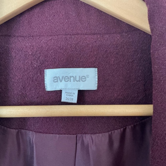 Avenue Burgundy Trench Snap-Closure Coat for Women - Picture 4 of 6